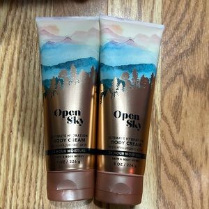 BBW 2pc set Open Sky Body Cream